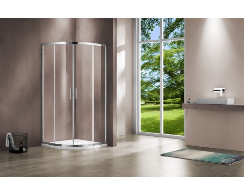 Душевой уголок Vincea Garda 800x800 хром стекло прозрачное