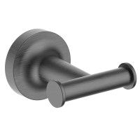 Двойной крючок для ванной Wonzon&Woghand SIMPLE, Темный графит WW-6525-BGM