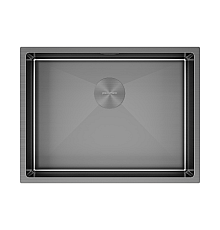 Мойка для кухни Paulmark NEXT-580 PM215844-GM вороненая сталь 580х440