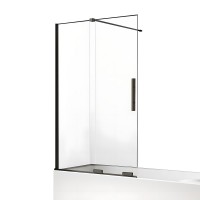 Шторка для ванны NEW TRENDY SMART BLACK 150x150 черный