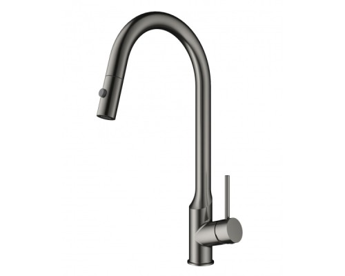 Смеситель для кухни с выдвижным изливом Wonzon&Woghand, Темный графит