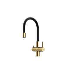 Смеситель для кухни SANCOS Lucia SC4004BG с подключением фильтра для воды, браш золото