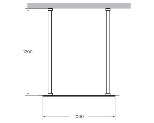 Душевая перегородка Cezares Liberta 100 LIBERTA-L-2-100-120-BR-Cr Хром