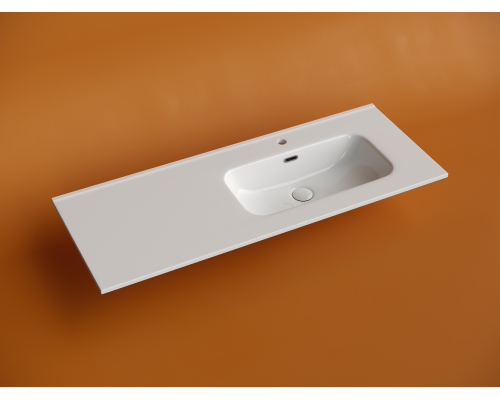 Раковина накладная мебельная Ceramicanova Элемент (Element) чаша справа с отверстием под смеситель 1210x465x180 мм цвет белый
