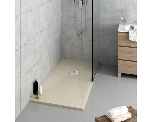Поддон для душа из искусственного камня Vincea VST-4SR9090C 900x900x25 бежевый