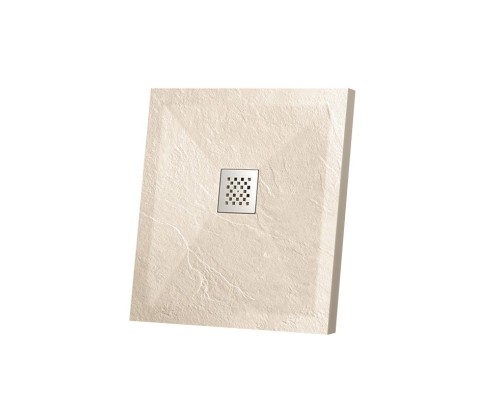 Поддон для душа из искусственного камня Vincea VST-4SR9090C 900x900x25 бежевый