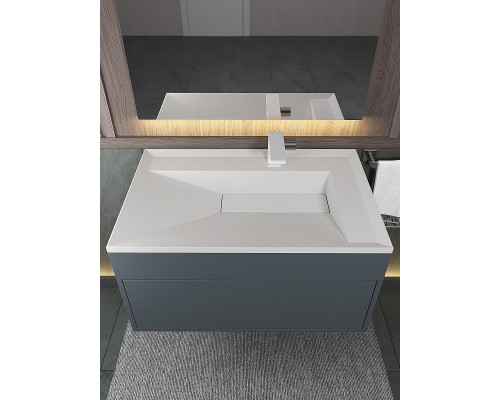 Раковина для ванной Uperwood Lotus Premium 80х50х13 см, белая матовая