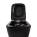 Безободковый подвесной унитаз Charus Black Alva EWC700-114В сиденьем микролифт