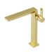 Смеситель для раковины высокий SANCOS Linn, брашированное золото, PVD покрытие, SC9020BG
