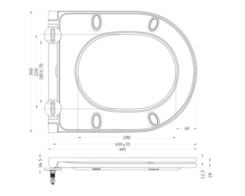 Сиденье для унитаза Cezares CZR-870-SC Белое с Микролифтом