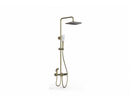 Душевая система с термостатом Wonzon&Woghand, Брашированное золото