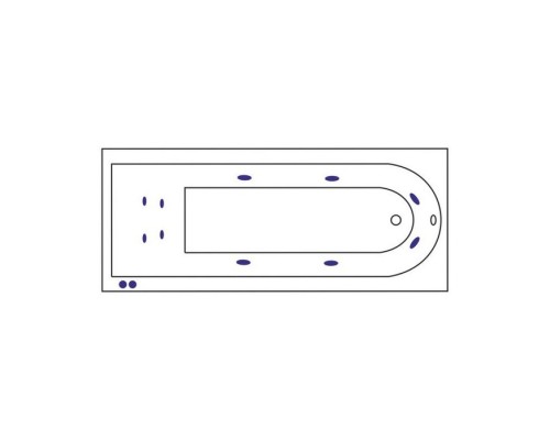 Ванна гидромассажная EXCELLENT Aurum Slim 150x70 HYDRO+ хром