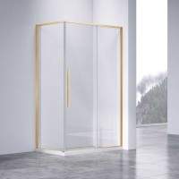 Душевой уголок Vincea Slim-N VSR-4SN8011CLG, 110x80, браш золото, стекло прозрачное