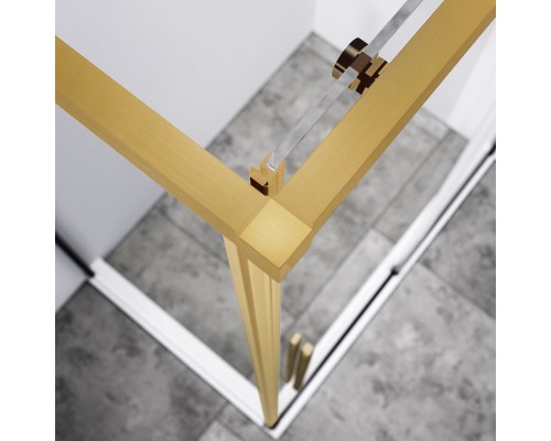 Душевой уголок Vincea Slim-N VSR-4SN8011CLG, 110x80, браш золото, стекло прозрачное