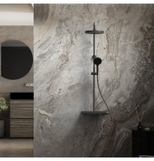 Душевая стойка Vincea Inspire VSFS-3I12TMB термостатическая с верхним душем черный