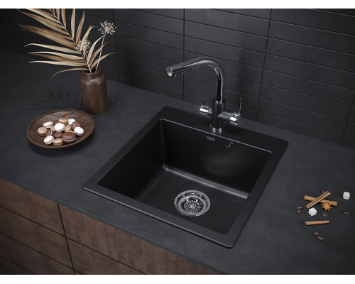 Мойка для кухни кварцевая Paulmark Praktisch PM105152-BLM