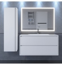 Тумба под раковину 100 см, Uperwood Next Premium, белая, 2 ящика