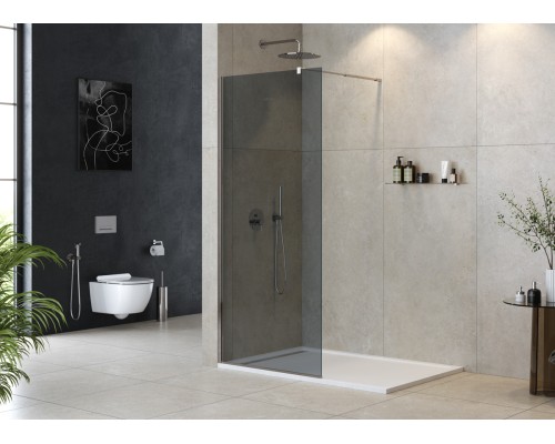 Душевая перегородка Cezares Liberta 90 LIBERTA-L-1-90-GR-Cr профиль Хром стекло серое