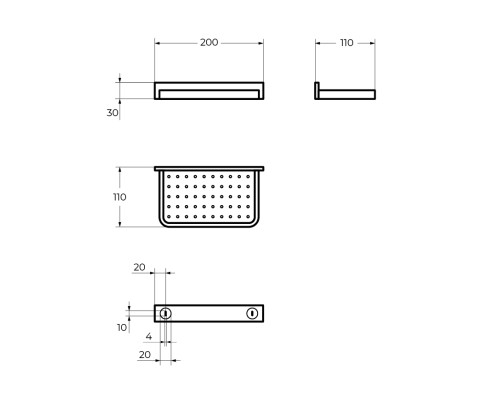 Мыльница Cezares Maxima CZR-F-8919A Хром