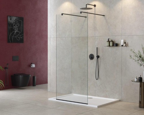 Душевая перегородка Cezares Liberta 100 LIBERTA-L-2-100-120-C-NERO Черный матовый