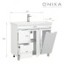 Тумба под раковину Onika Айленд 90 напольная, белая, с корзиной