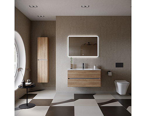 Тумба под раковину SANCOS Urban 990х450х550, c двумя ящиками, дуб галифакс натуральный Тумба под раковину SANCOS Urban 990х450х550, c двумя ящиками, дуб галифакс натуральный