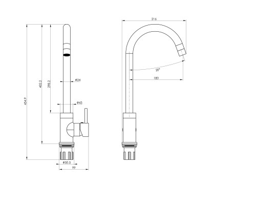 Смеситель для кухни Wonzon&Woghand, Белый матовый