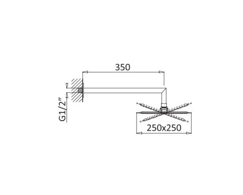 Верхний душ Cezares Czr CZR-B-TDD-25-BIO Белый матовый