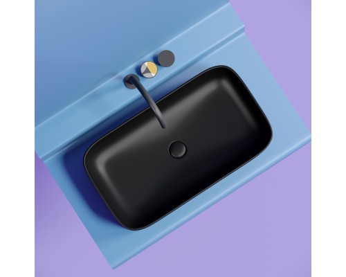 Раковина-чаша накладная Ceramicanova черный матовый Element 705x380x122