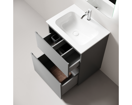 Тумба под раковину Напольная Sancos Folk Floor 59 FL60FES Ergraut soft