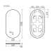 Зеркало для ванной комнаты Sancos Oval, фоновая подсветка 550х1050 с сенсором, OV55C