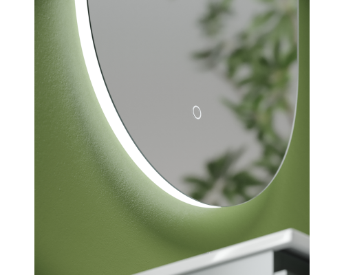 Зеркало для ванной комнаты Sancos Oval, фоновая подсветка 550х1050 с сенсором, OV55C