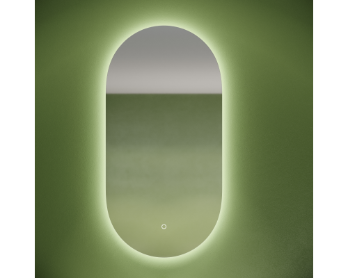 Зеркало для ванной комнаты Sancos Oval, фоновая подсветка 550х1050 с сенсором, OV55C