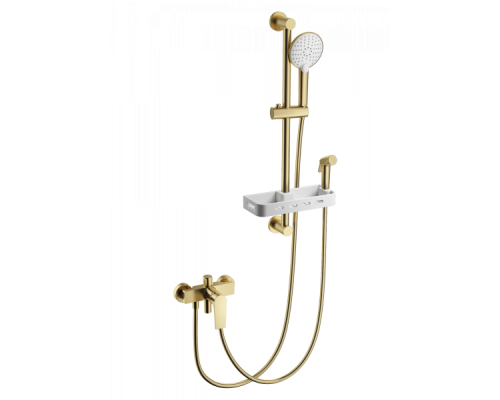 Смеситель для ванны с душевым гарнитуром Wonzon&Woghand, Брашированное золото