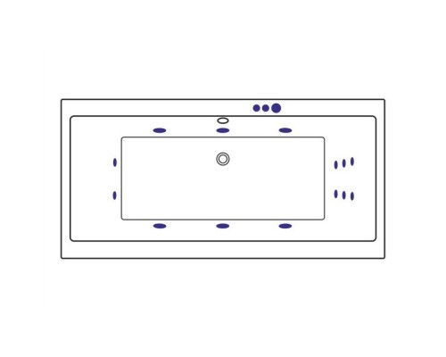 Ванна EXCELLENT Pryzmat Slim 180x80 "SMART" (белый)