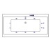 Ванна EXCELLENT Pryzmat Slim 180x80 "SMART" (белый)