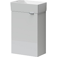 Тумба под раковину SANCOS Mini L 355х205х500, 1 полка, белый глянец