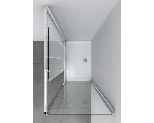 Душевой уголок Vincea Soft 1100x900 черный стекло прозрачное
