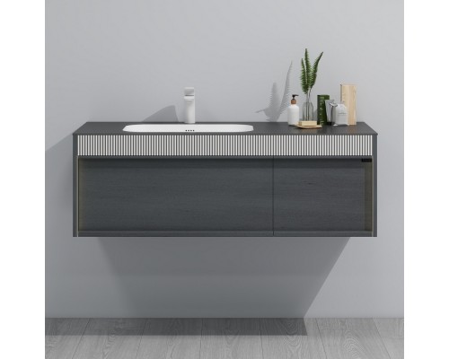 Тумба с раковиной Black&White U950.1200 матовый серый