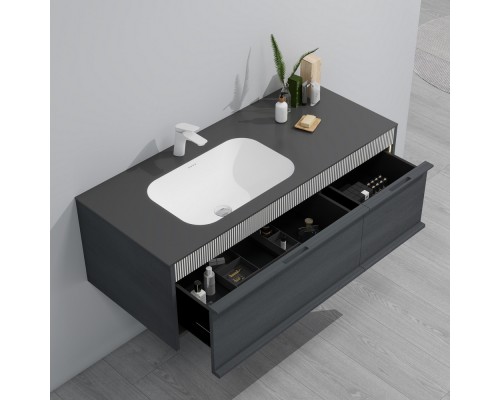 Тумба с раковиной Black&White U950.1200 матовый серый