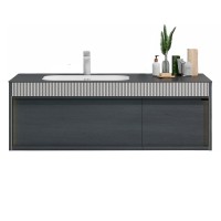 Тумба с раковиной Black&White U950.1200 матовый серый