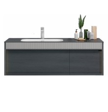 Тумба с раковиной Black&White U950.1200 матовый серый