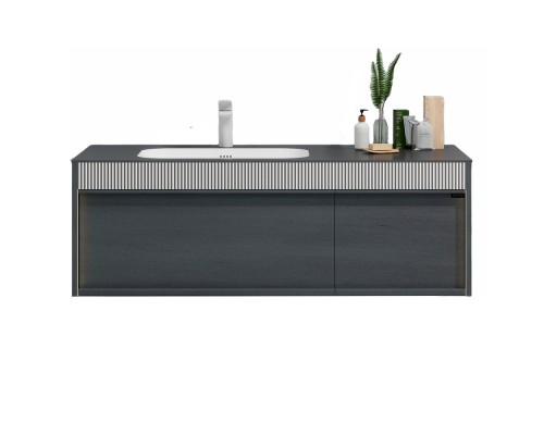 Тумба с раковиной Black&White U950.1200 матовый серый