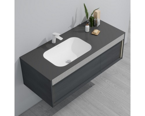 Тумба с раковиной Black&White U950.1200 матовый серый