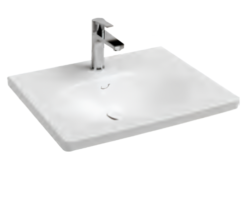 Раковина накладная ISVEA Sistema S 61, белый глянцевый10SS50061