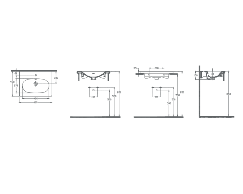 Раковина накладная ISVEA Sistema S 61, белый глянцевый10SS50061