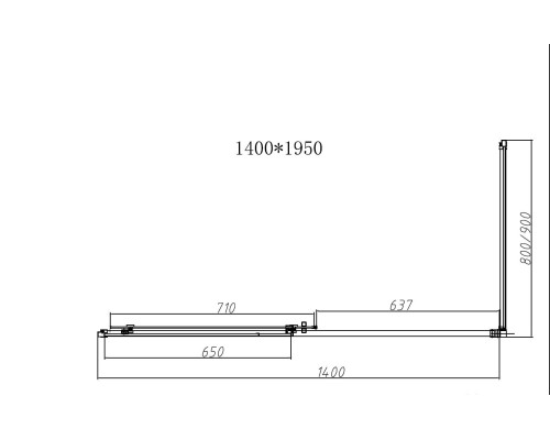 Душевой уголок Vincea Slim-N VSR-4SN9014CGB, 1400x900, черный, стекло тонированное