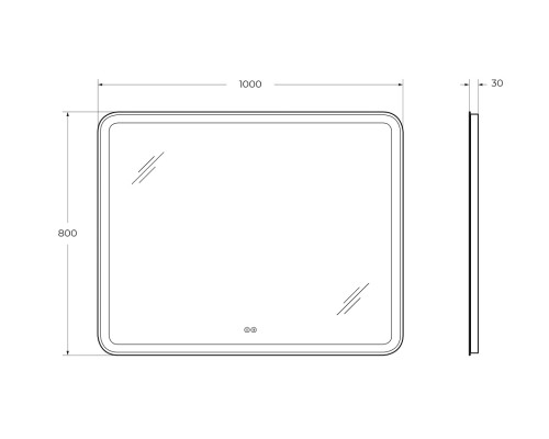 Зеркало Cezares Multicolore 100 CZR-SPC-MC-1000-800-RGB-TCH с подсветкой с сенсорным выключателем и функцией памяти