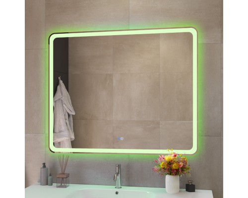 Зеркало Cezares Multicolore 100 CZR-SPC-MC-1000-800-RGB-TCH с подсветкой с сенсорным выключателем и функцией памяти