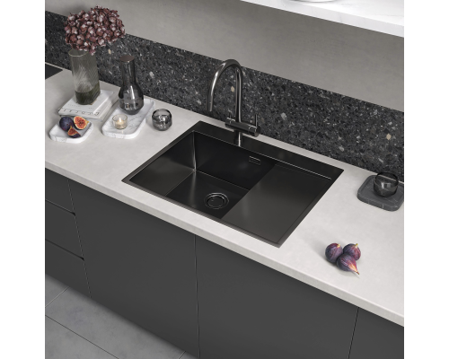 Кухонная мойка Reflexion Maggiore RX2365BL оружейная сталь
